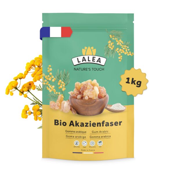 Akazienfaser Pulver Bio 1 kg – 90% Ballaststoffe für optimale Verdauung & Darmgesundheit