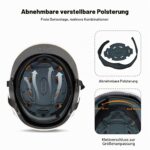 Ergocar Offener Motorradhelm mit Sonnenblende – ABS-Schale mit EPS-Schutz für sicheres Fahren – Bild 5