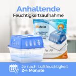 Idelia Luftentfeuchter Granulat 400g – 24er Nachfüllpack Set für trockene Räume – Bild 5
