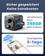 ULEXOR 4K Mini Überwachungskamera – WiFi, PIR-Bewegungserkennung & 150-Tage-Akku – Bild 7