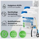 Nanoprotect Essigsäure 49,9% – 10 kg mit Drucksprüher, Klimaneutral & Made in Germany – Bild 2