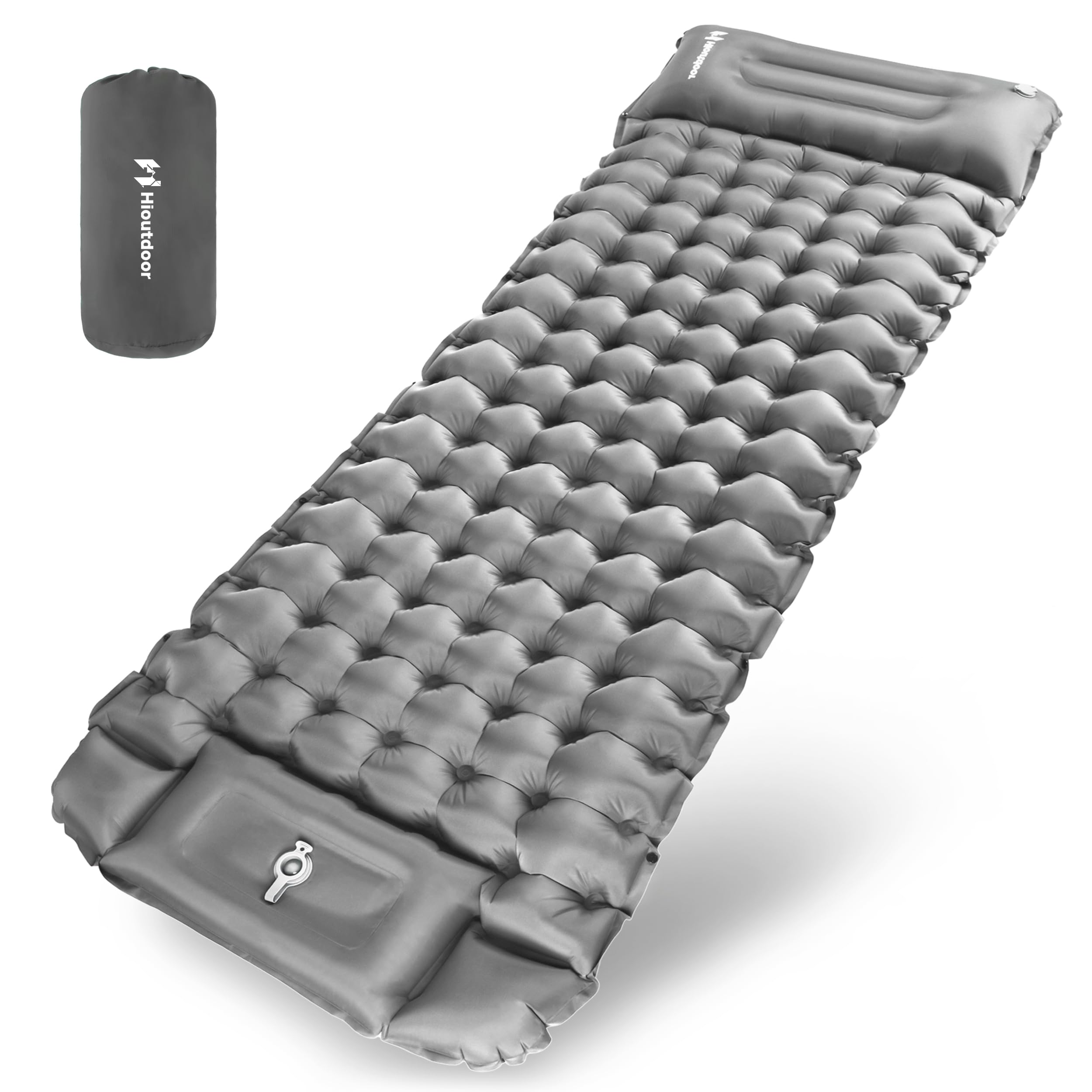 71ZhvPFWVCL._SY2500_.jpg Hioutdoor Isomatte 10cm Aufblasbar – Ultraleichte Camping-Schlafmatte mit Fussss-Pumpe – Bild 1