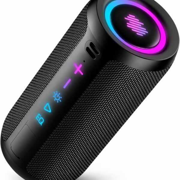 TIMU Bluetooth Lautsprecher mit RGB-Licht – 25W Stereo, Bluetooth 5.4 & 20h Akku