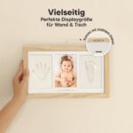 KeaBabies Hand- und Fussabdruck Set mit Holzrahmen – Personalisiertes Andenken für Neugeborene – Bild 9