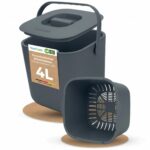 YourCasa Biomülleimer 4L mit herausnehmbarem Sieb – Geruchsdicht für die Küche