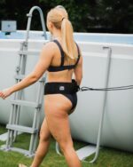 SwimLoop Premium Schwimmgurt mit 2×2m Gummibändern – Widerstandstraining für kleine Pools – Bild 8