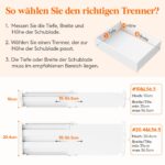 Lifewit 9er Set Schubladentrenner verstellbar 35–55 cm – Schubladen Organizer mit Silikonpads – Bild 2