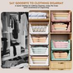 SNSLXH Kleiderschrank Organizer 5er Pack – Stapelbare Aufbewahrungsboxen mit Schubladen für optimale Ordnung – Bild 8