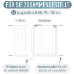 IB STYLE Berrin Treppenschutzgitter 95–105 cm – Klemmgitter ohne Bohren mit Auto-Close – Bild 8