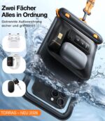 TORRAS IP68 Wasserdichte Handyhülle mit Doppelfächern – 500g Auftrieb für Wassersport – Bild 2