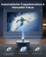 Einyoumily Mini Beamer 4K mit 20000 Lumen & Android 14 – Tragbarer Heimkino-Projektor – Bild 5