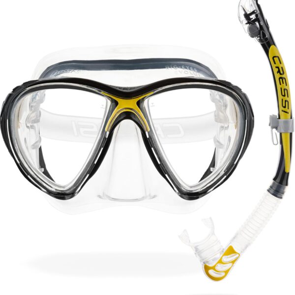 Cressi Big Eyes Evolution Schnorchelmaske – Taucherbrille mit minimalem Innenvolumen für Erwachsene