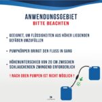 LUKEDO Handpumpe 2m Schlauch – Universelle Umfüllpumpe für Benzin, Diesel & Wasser – Bild 9