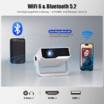 ZDK 2026 4K Mini Beamer mit Android 14 – Tragbarer Heimkino Projektor mit 270° Ständer – Bild 9