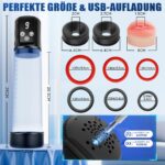 Tagnaff Elektrische Penispumpe mit 9 Saugstufen & LCD Display – 7-teiliges Trainingsset – Bild 6
