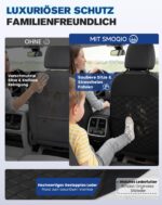 SMOQIO Rückenlehnenschutz 2er Set mit Aufbewahrungstasche – Autositzschutz für Kinder – Bild 2