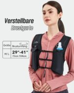 Zelvot Laufweste mit 500ml Trinkflasche – Leichte Hydration Weste für Damen & Herren – Bild 2