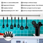 Homikit 12-teiliges Silikon Küchenhelfer Set – Hitzebeständige Kochutensilien mit Halter – Bild 4