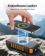 A ADDTOP Solar Power Bank 20000mAh – Kabelloses Schnellladen & Taschenlampe für Outdoor – Bild 4