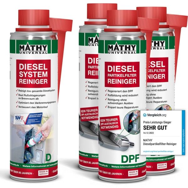 MATHY DPF-Kur Set – Diesel Systemreiniger für intensive Partikelfilter-Reinigung
