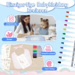 Aragallant Baby Malset mit 6 Bodys & 6 Lätzchen zum Bemalen – DIY Babyparty Kreativset – Bild 4