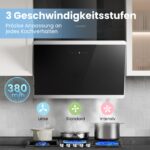 Comfee CH60J64ET4A2B Kopffreihaube 60 cm – 380m³/h Abzugsleistung mit A++ Energieeffizienz – Bild 3