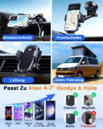 YRU Handyhalterung Auto mit verstärktem Saugnapf – 360° Halter für Armaturenbrett & Lüftung – Bild 2