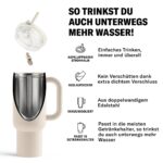 waterdrop Thermobecher 1,1L mit Strohhalm – Vakuumisoliert 12h Kühlleistung – Bild 4