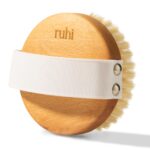 ruhi® Körperbürste Ø 10 cm – Trockenbürste aus Wildschweinborsten für Lymphdrainage & Cellulite – Bild 8