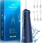DADA-TECH Kabellose Munddusche mit 4 Modi & 7 Düsen – Professionelle Zahnzwischenraumreinigung