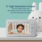 Babysense HDS2 Babyphone mit Kamera – 5 Zoll 720P HD, WLAN-frei & 300m Reichweite – Bild 2