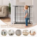WOLTU Treppenschutzgitter 75–97 cm Metall – Sicherheitstor mit Auto-Close für Treppen – Bild 4