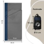 Backpacker's Journey Hüttenschlafsack Ultraleicht 225g – Baumwoll-Inlay für Reisen – Bild 3