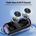 dotn Bluetooth Lautsprecher 2026 – 360° Hi-Fi Sound mit RGB Licht & IPX7 Wasserschutz – Bild 2