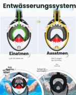 Urmaxs Kinder-Schnorchelmaske mit 180° Panoramablick – Vollgesichtsmaske mit Sicherheitssystem – Bild 7