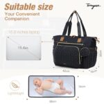Tonyeee Wickeltasche mit Wickelunterlage – 16 Fächer Multifunktions-Babytasche Schwarz – Bild 5