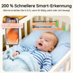 BOIFUN Babyphone mit 2 Kameras & 2K Ultra-HD – App-Steuerung, 360° PTZ & Nachtsicht – Bild 4
