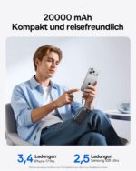 Baseus FC11 Powerbank 45W 20000mAh – Dual USB-C Kabel, Schnellladung für iPhone & Samsung – Bild 3
