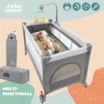 all Kids United Baby Reisebett Deluxe mit Matratze & Wickelauflage – Kinderbett für unterwegs – Bild 3
