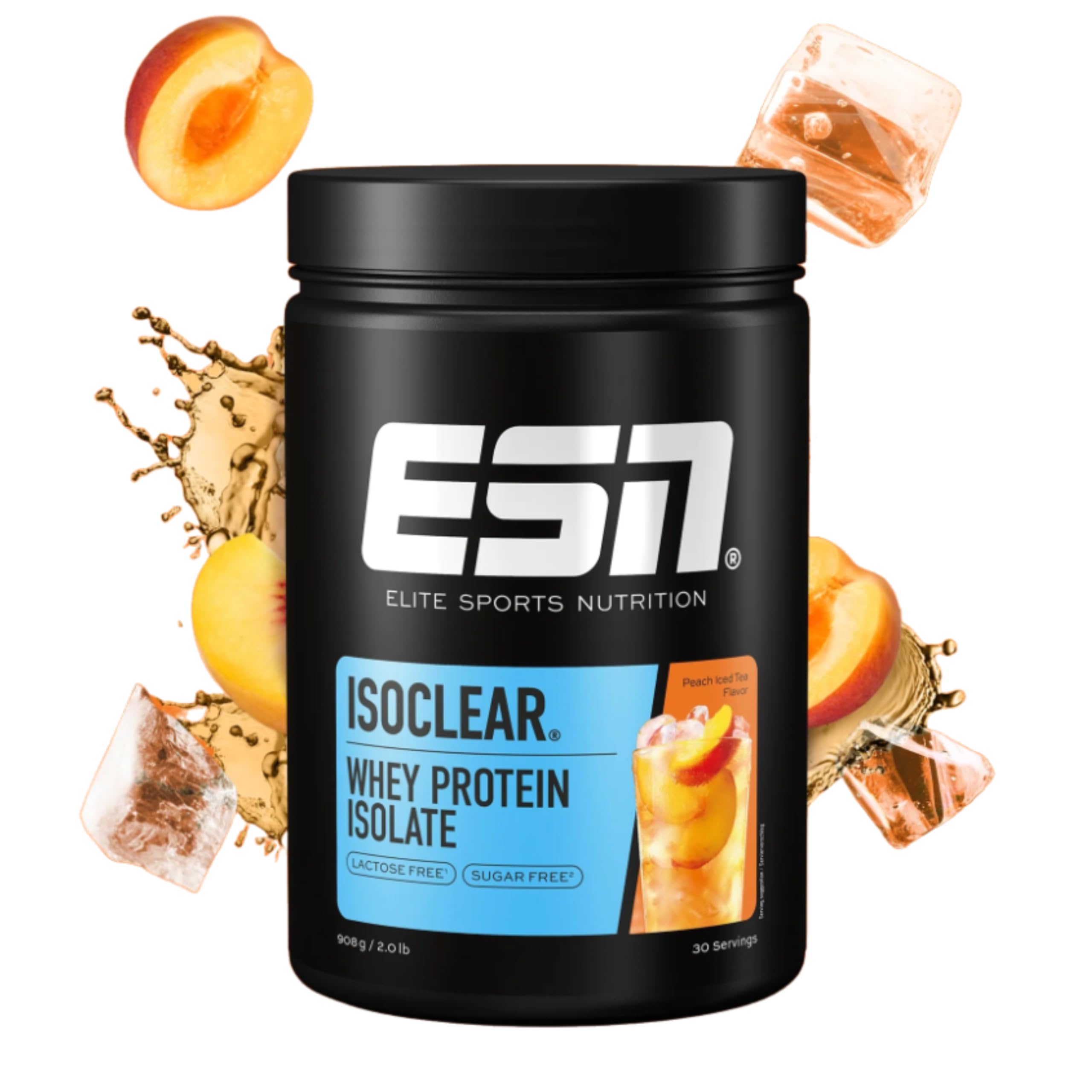 71bTZrxp6rL._SY2560_.jpg ESN ISOCLEAR Whey Isolate 908g Peach Iced Tea – Clear Whey Protein für Muskelaufbau – Bild 1
