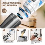 Topipop Handstaubsauger 25000Pa mit waschbarem HEPA-Filter – 45 Min. Laufzeit – Bild 7
