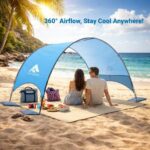 Flycoop Strandmuschel mit UPF 50+ – Beach Canopy 230×150×135 cm für 3–4 Personen – Bild 7