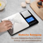 Letron Digitale Küchenwaage mit Dual-Plattform 15kg/1g & 500g/0.01g – Profi-Feinwaage – Bild 8