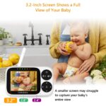 HelloBaby Babyphone mit Kamera – 3,2-Zoll-Display, Nachtsicht & 2-Wege-Audio ohne WLAN – Bild 3