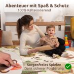 Mallie® Krabbelmatte Baby 180x150 cm – Faltbar mit Tragetasche & doppelseitiges Design – Bild 3