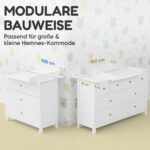 Heldenzimmer Wickelaufsatz für IKEA Hemnes & Malm Kommode – 85 cm breit, kippsicher – Bild 3