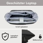 LARKSON Rolltop Rucksack No. 4 mit Laptopfach – Wasserabweisend für Uni, Reisen & Beruf – Bild 4