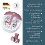 Beurer FB 35 Fusssprudelbad mit Vibrations- & Sprudelmassage, Pediküre-Aufsätzen & Aromatherapie – Wellness-Fussbad bis Schuhgrösse 44 – Bild 6