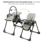 Kinderkraft TUMMIE 2-in-1 Hochstuhl – Kombihochstuhl & Liegesitz ab Geburt – Bild 4