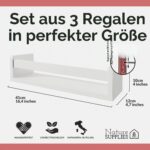 NATURE SUPPLIES Montessori Bücherregal 3er-Set – Wandregal Kinderzimmer aus Holz – Bild 3